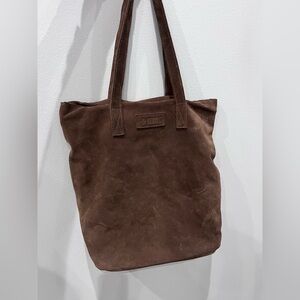 BERYLL Brown Suede Tote Bag